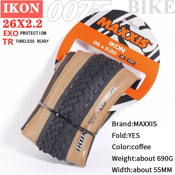 Maxxis, покрышка для горного велосипеда IKON EXOTR 26X2.2, черно-желтая ...