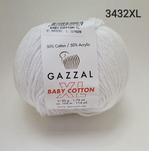 Пряжа Gazzal Baby Cotton XL /Газзал Беби Коттон Икс Эль/,цвет - 3432XL ...