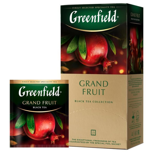 Greenfield Чай черный Grand Fruit, 25 пакетиков по 1,5 г - купить с ...