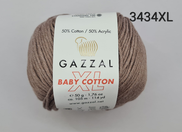 Пряжа Gazzal Baby Cotton XL /Газзал Беби Коттон Икс Эль/, цвет - 3434XL ...