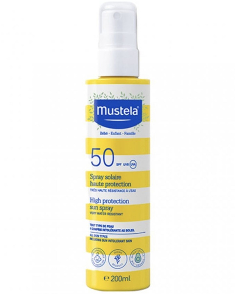 Детский солнцезащитный спрей с высокой степенью защиты SPF50 Mustela ...