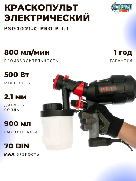 Электрический краскопульт P.I.T. PSG3021-C PRO купить по выгодной цене ...