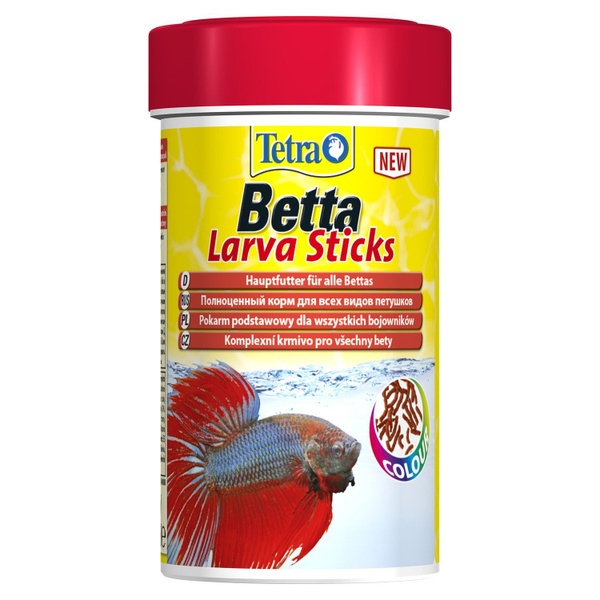 Корм для петушков и других лабиринтовых рыб Tetra Betta Larva Sticks, в ...