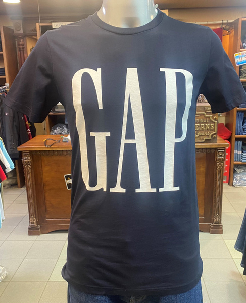 Футболка GAP, размер 46, цвет темно-синий, хлопок 100% - купить по ...