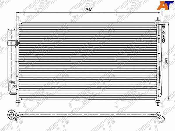 Радиатор кондиционера NISSAN TEANA J31 03-08 SAT ниссан теана - SAT арт ...