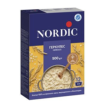 Хлопья овсяные Геркулес финский , Nordic, 500 г, Россия - купить с ...