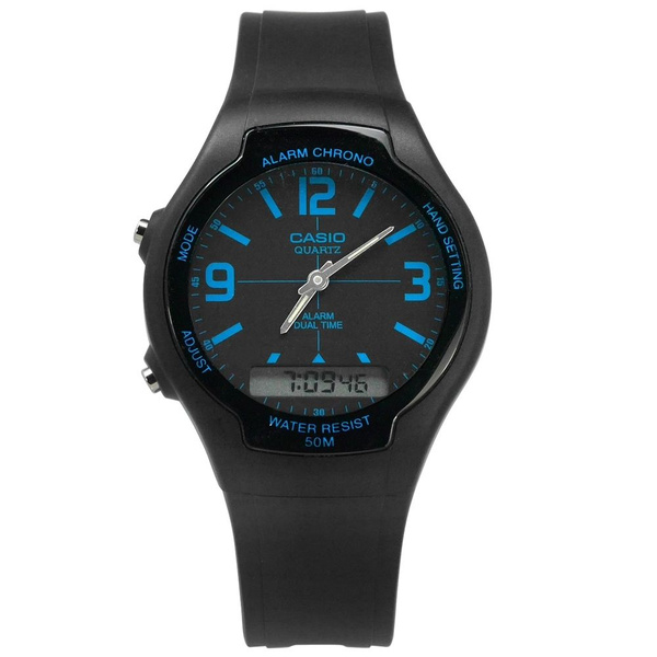 Японские наручные мужские часы Casio Collection AW-90H-2B электронные ...