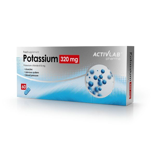 Калий 320мг Activlab Potassium, 60 капсул / Добавка для сердца, мышц ...