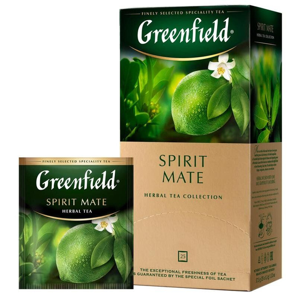 Greenfield/ Чай в пакетиках Spirit Mate, травяной, 25 пакетиков ...