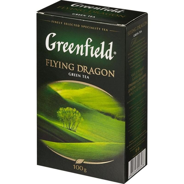 Greenfield Чай листовой Flying Dragon, зеленый,100 г - купить с ...