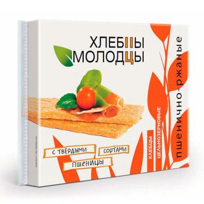 Хлебцы-Молодцы, пшенично-ржаные, 100 гр*3 шт - купить с доставкой по ...