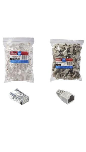 Кабель RJ-45 Ethernet Netko Комплект: коннектор разъем rj45 категория ...