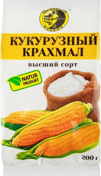 Крахмал кукурузный СОЛНЕЧНЫЙ ОСТРОВ (4 шт по 200г) - купить с доставкой ...