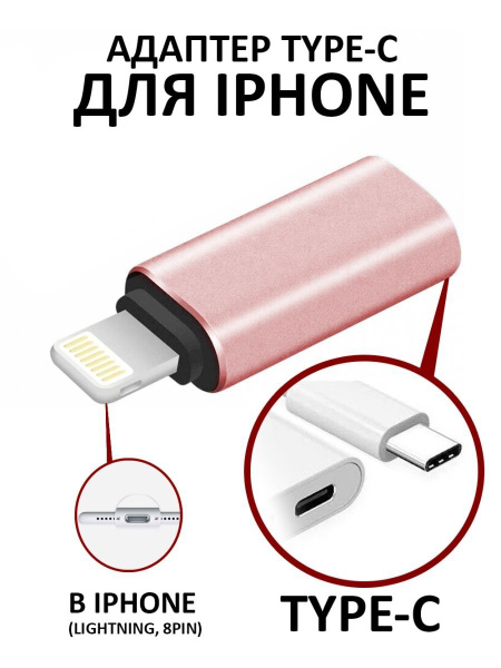 Переходник LIGHTNING на TYPE-C USB для iPhone зарядки, передачи данных ...