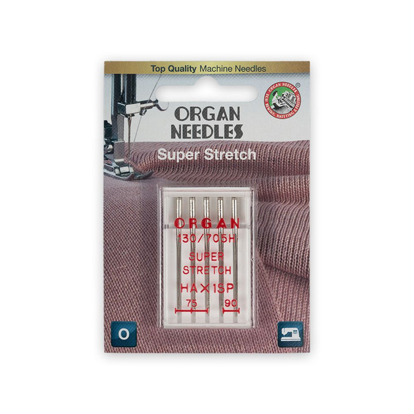 Иглы для швейных машин "ORGAN" супер стрейч ассорти 5 шт 5440000BL №75 ...