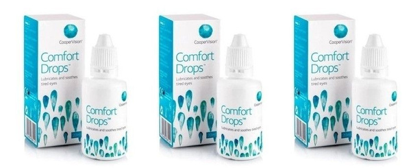 CooperVision Comfort Eye Drops 20ml * 3 флакона CooperVision Comfort ...