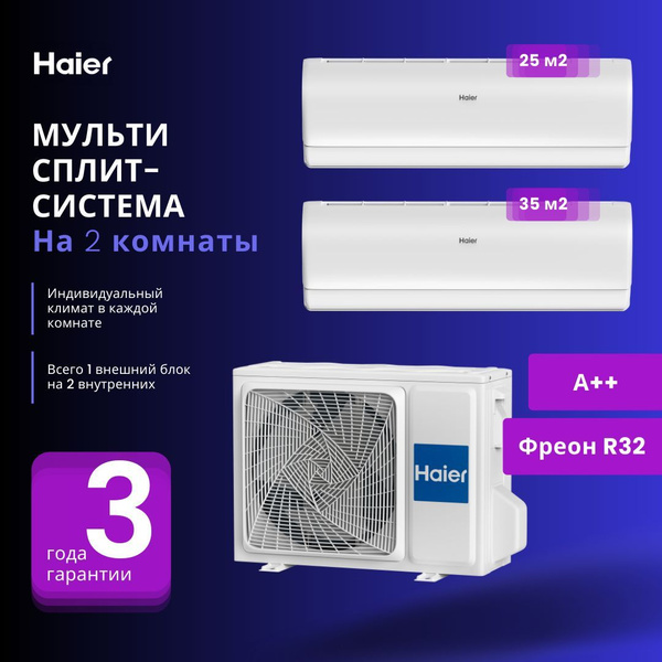 Haier мультисплит на 2 комнаты