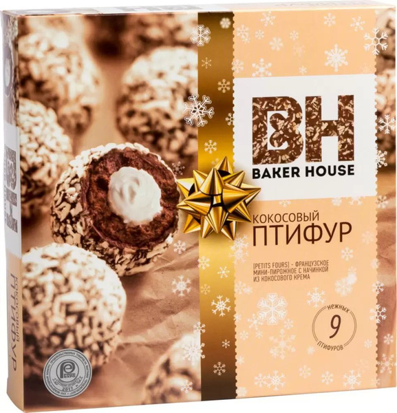 Baker House Пирожные "Птифур" с кокосовым кремом, 225 г - купить с ...