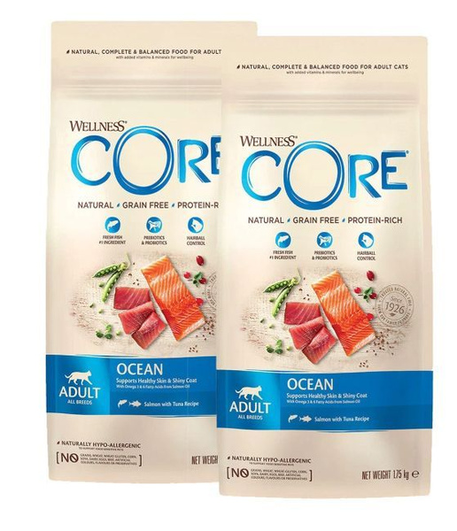 CORE корм из лосося с тунцом для взрослых кошек 1,75 +1,75 кг - купить ...