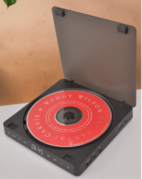 Портативный CD плеер MyPads с встроенными часами и выходами AUX, USB ...