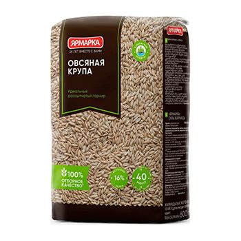 Крупа овсяная, Ярмарка , 600 г, Россия 1шт - купить с доставкой по ...