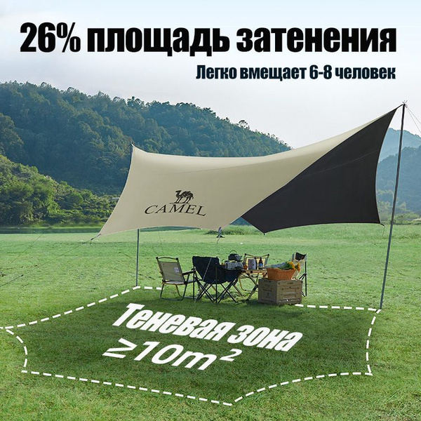 Тент навес со стойками туристический 300x400 cм - купить с доставкой по ...