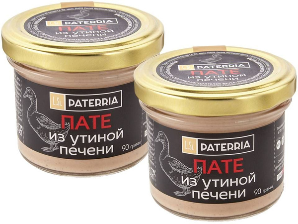 Пате PATERRIA из утиной печени 90г*2шт. - купить с доставкой по ...