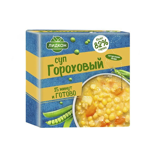 Суп гороховый в брикетах 200 г 3шт / Лидкон - купить с доставкой по ...