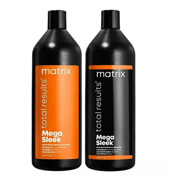 Matrix Набор Total Results Mega Sleek для гладкости непослушных волос ...