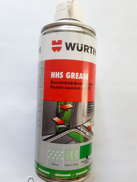 Тефлоновая смазка для петель и направляющих автомобиля HHS Grease Wurth ...
