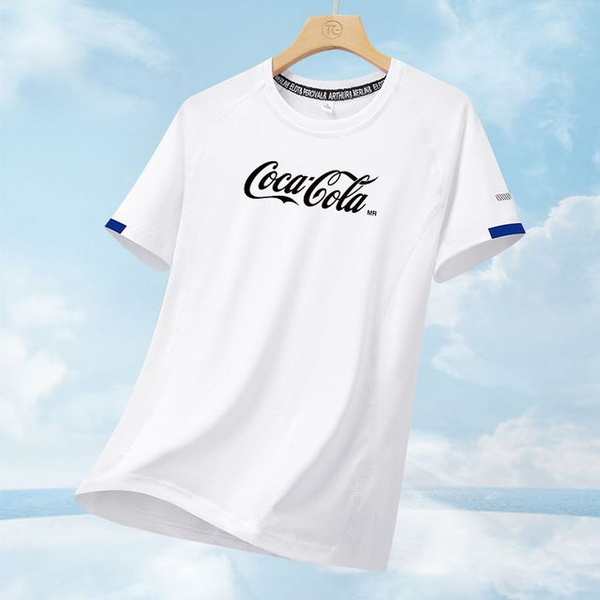 Футболка Coca-Cola, размер 54, цвет белый, 95% полиэстер;5% спандекс ...
