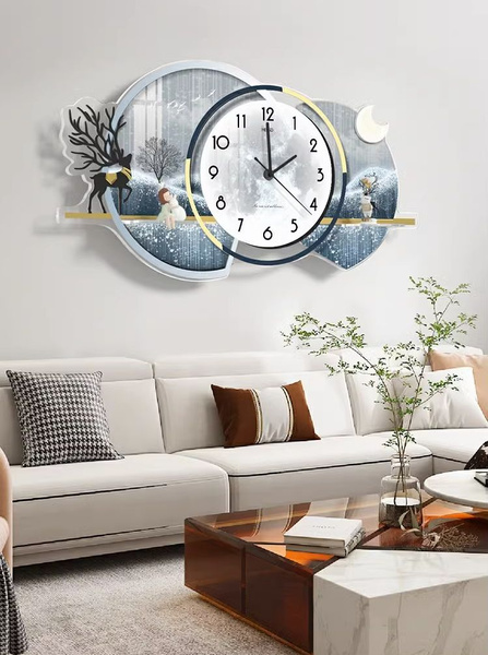 Настенные часы, домашние креативные модные настенные часы, простое ...