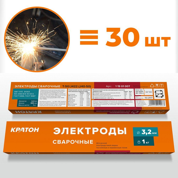 Электроды для дуговой сварки Кратон 3,2 мм 1 кг - купить с доставкой по ...