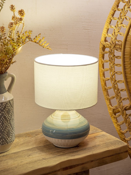 Настольная лампа / светильник прикроватный "Майолика" в 28 х д 20 см ...