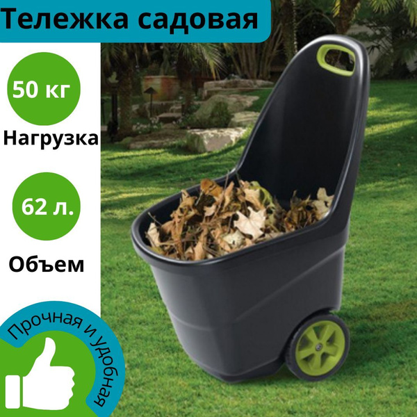 Тачка садовая Curver двухколесная садовая тачка тележка хозяйственная ...