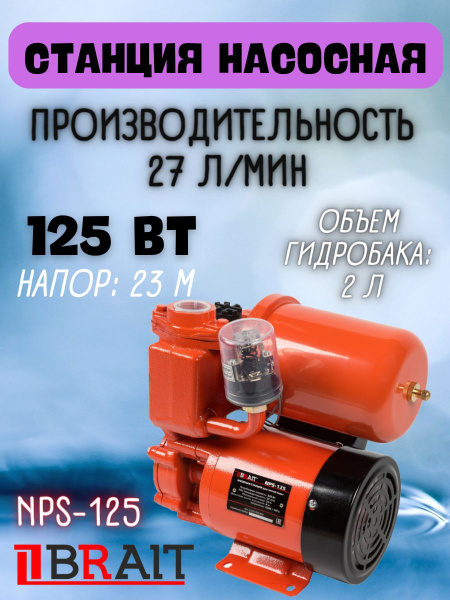 Насосная станция BRAIT 800/24S, 220 л/мин - купить по выгодной цене в ...