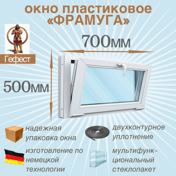 Вопросы и ответы о Пластиковое окно Рехау откидное, ПВХ, 700 х 500 мм ...