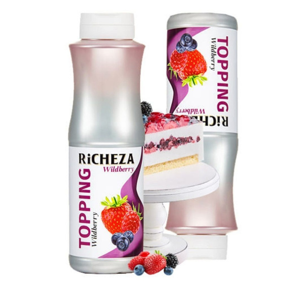 Топпинг RICHEZA "Лесные ягоды" для кофе, коктейлей, лимонада, десертов ...