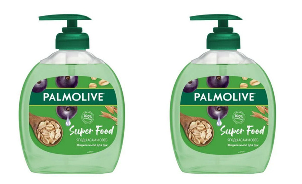 Palmolive Жидкое мыло Super Food Асаи, 300 мл, 2 штуки - купить с ...