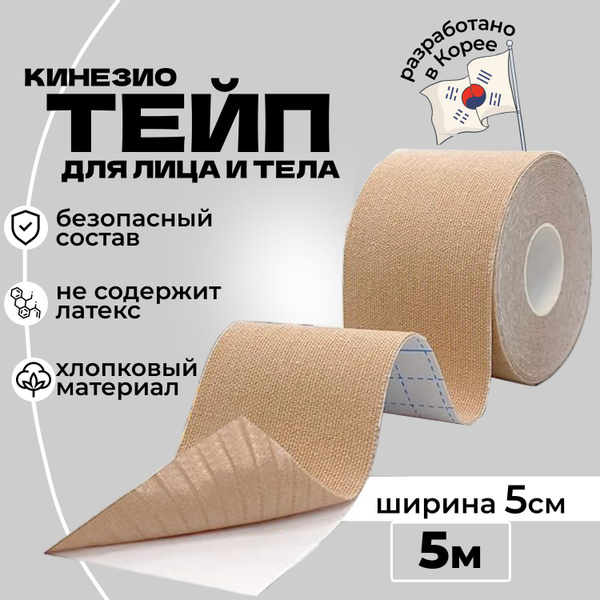 Кинезиотейп для лица и тела. Тейпы для тела от отеков, морщин, подтяжка ...
