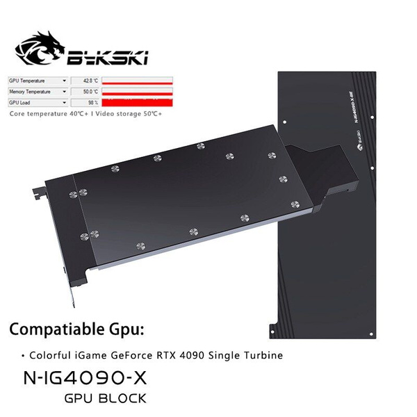 Bykski N-IG4090-X, водяной блок графического процессора для цветной ...