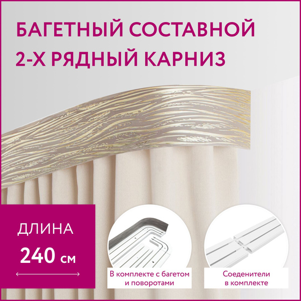 Карниз с багетной планкой 2 ряда LEGRAND Составной - купить по ...