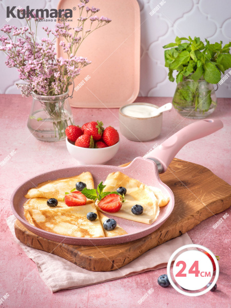 Сковорода для блинов Kukmara Trendy style rose блинница, 24 см - купить ...