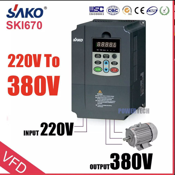 частотный преобразователь 220 в 380, SAKO SKI670,1500 Вт - купить по ...