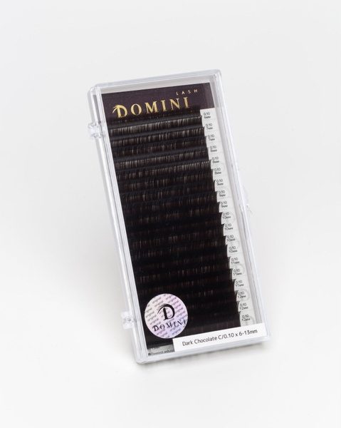 Domini Ресницы для наращивания M/0.10/8 мм / горький шоколад (20 линий ...