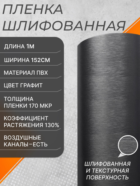 Шлифованный алюминий самоклеящаяся виниловая пленка для авто. Премиум ...
