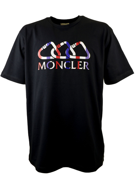 Футболка MONCLER, размер 48, цвет черный, 100% Хлопок - купить по ...