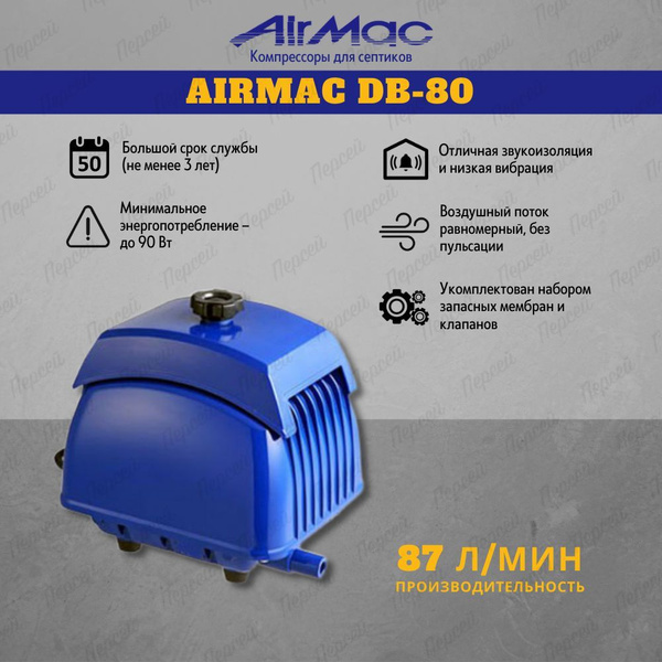 Электрический насос AirMac DB-80, 220 л/мин - купить по выгодной цене в ...