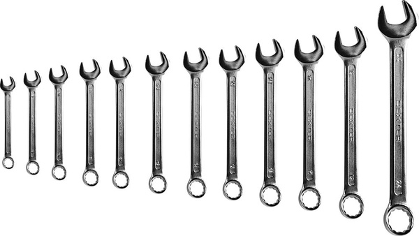 Набор ключей комбинированных Dexter COMB.12PCS SET 7-24 мм, 12 ...
