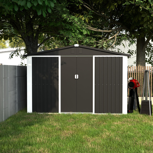 Хозблок (сарай, павильон) металлический с двухскатной крышей ...